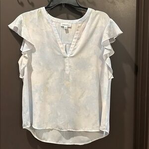 Calvin Klein Women's Ruffle Sleeve Top